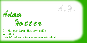 adam hotter business card